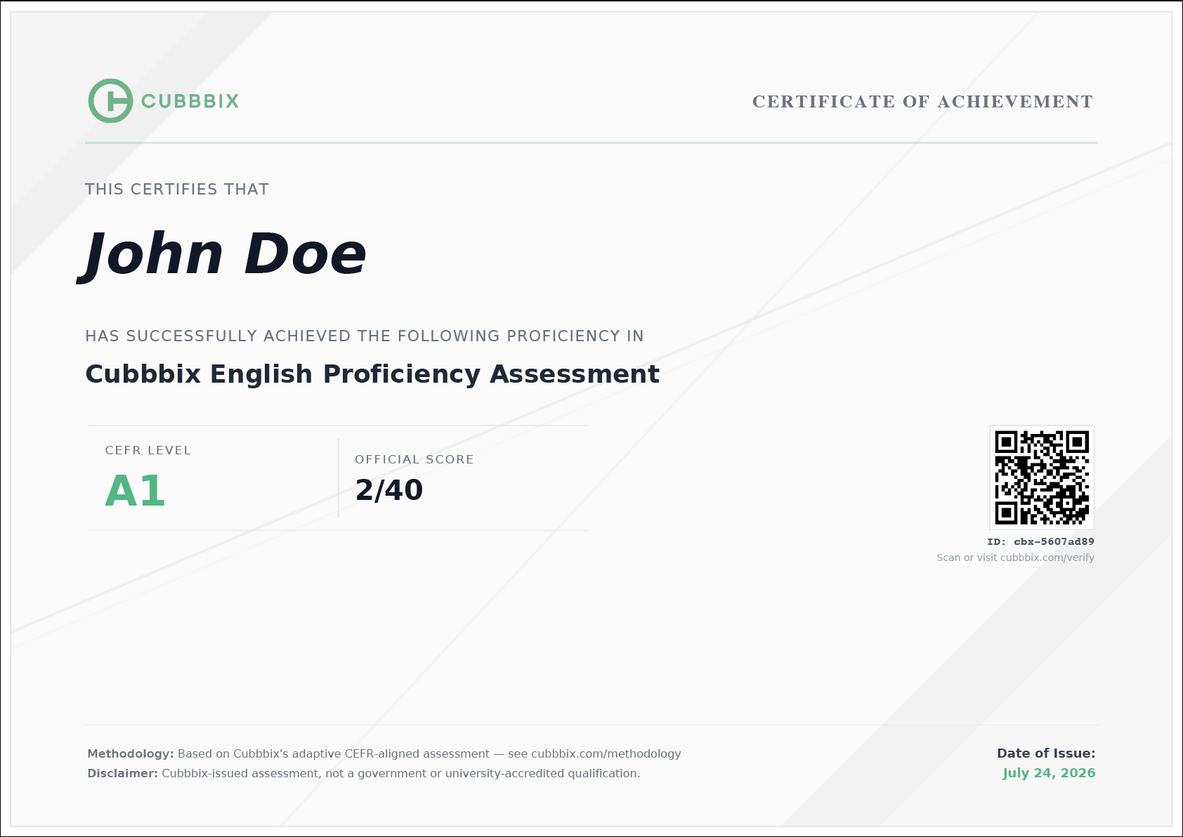 Official Certificate Preview