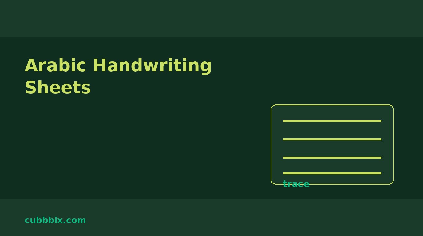 Arabic handwriting sheets: printable tracing practice for all 28 letters