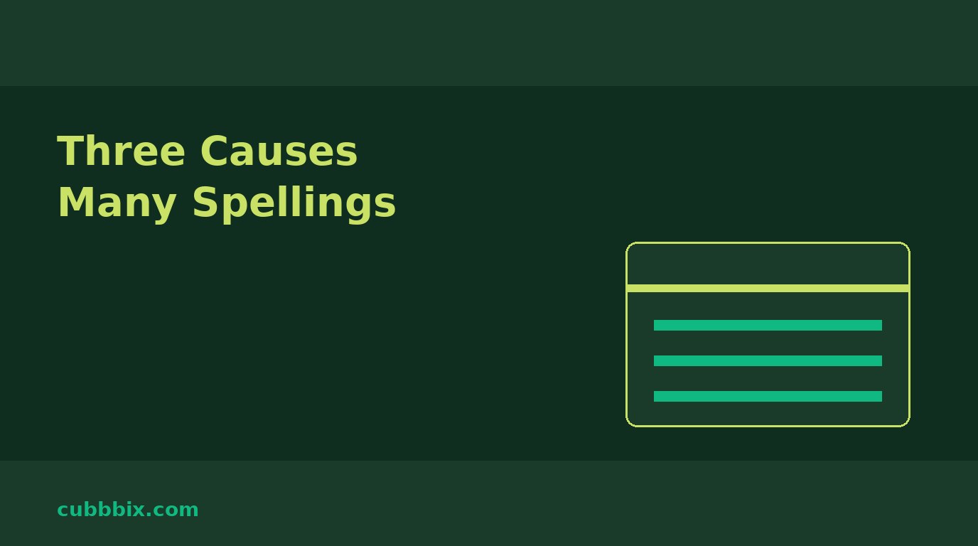 Dark green graphic with an identity card and the words Three Causes