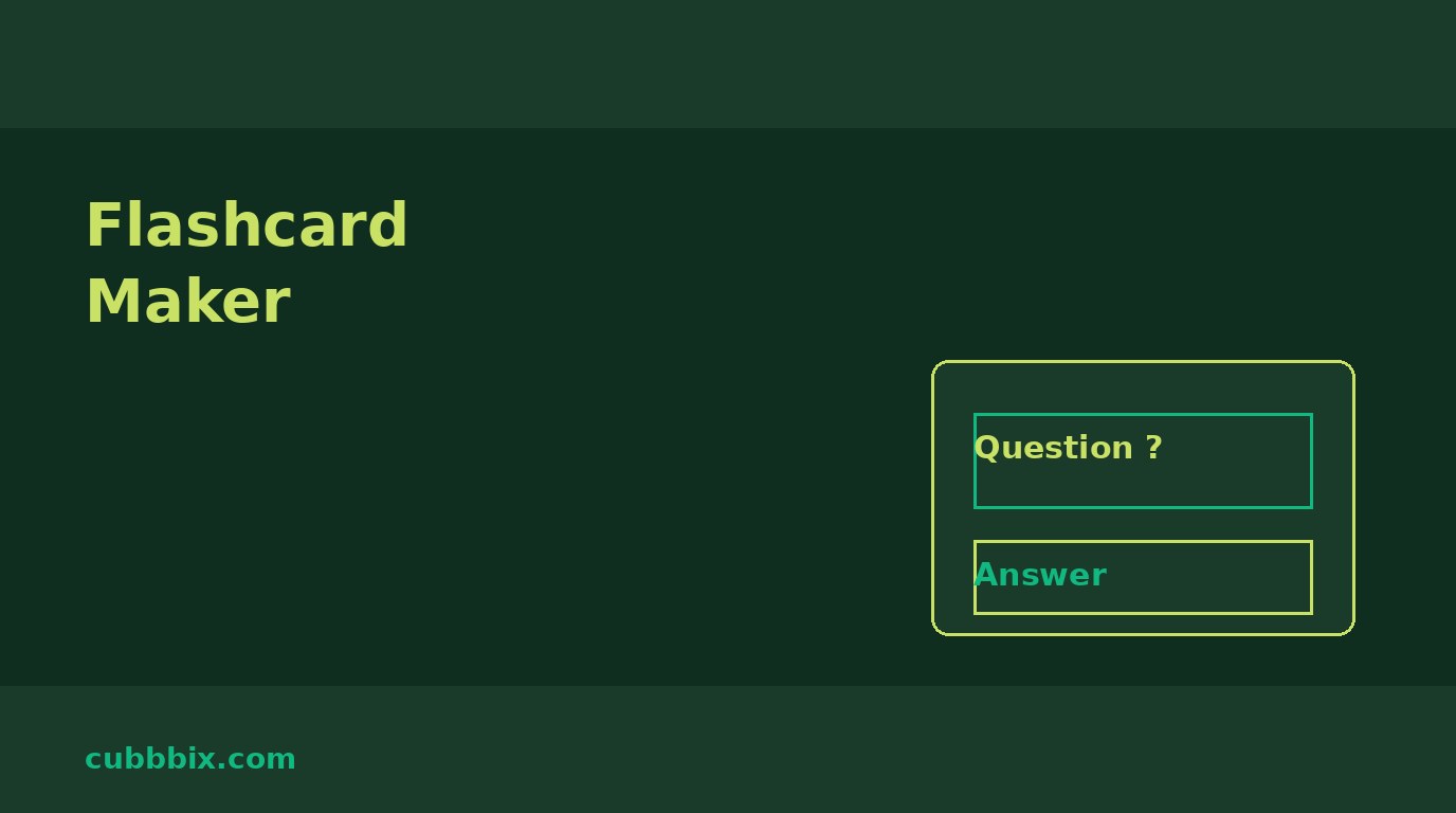 Flashcard maker: make, study and flip digital flashcard decks
