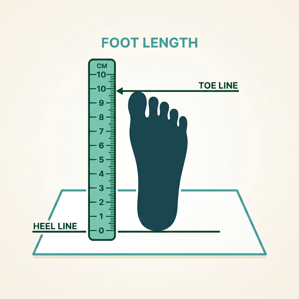 How to measure a child's foot