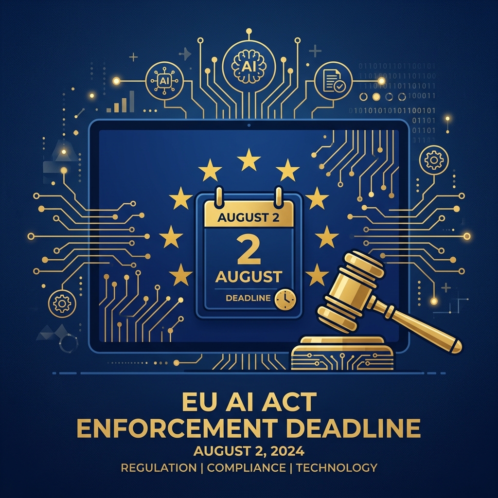 EU AI Act August 2 enforcement deadline illustration