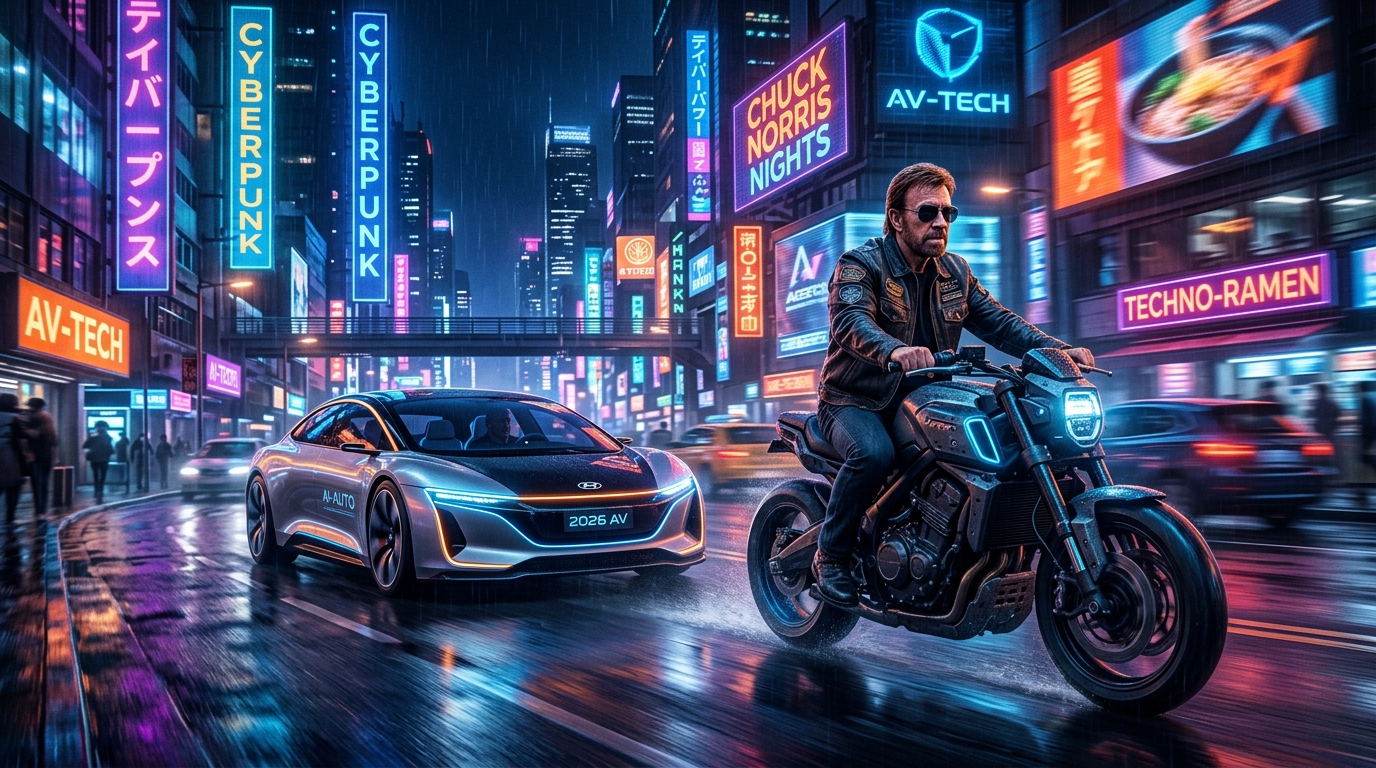 Chuck Norris Leading Autonomous Robotaxi