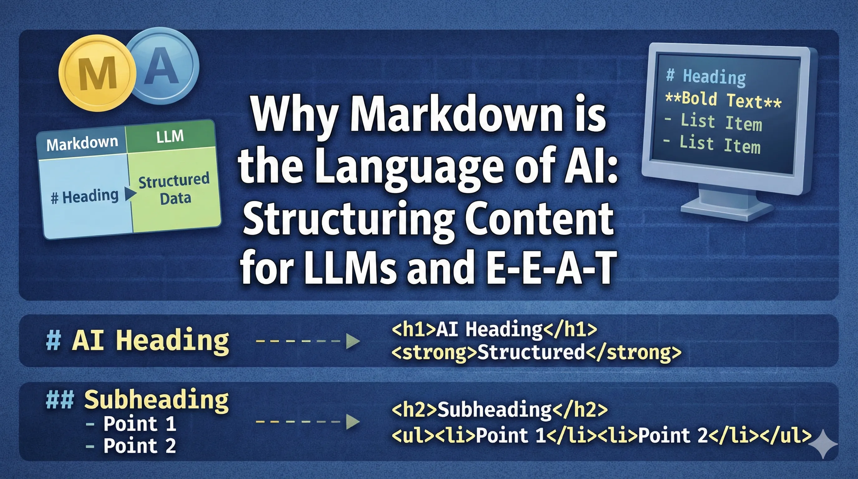 Why Markdown is the Language of AI: Structuring Content for LLMs and E-E-A-T
