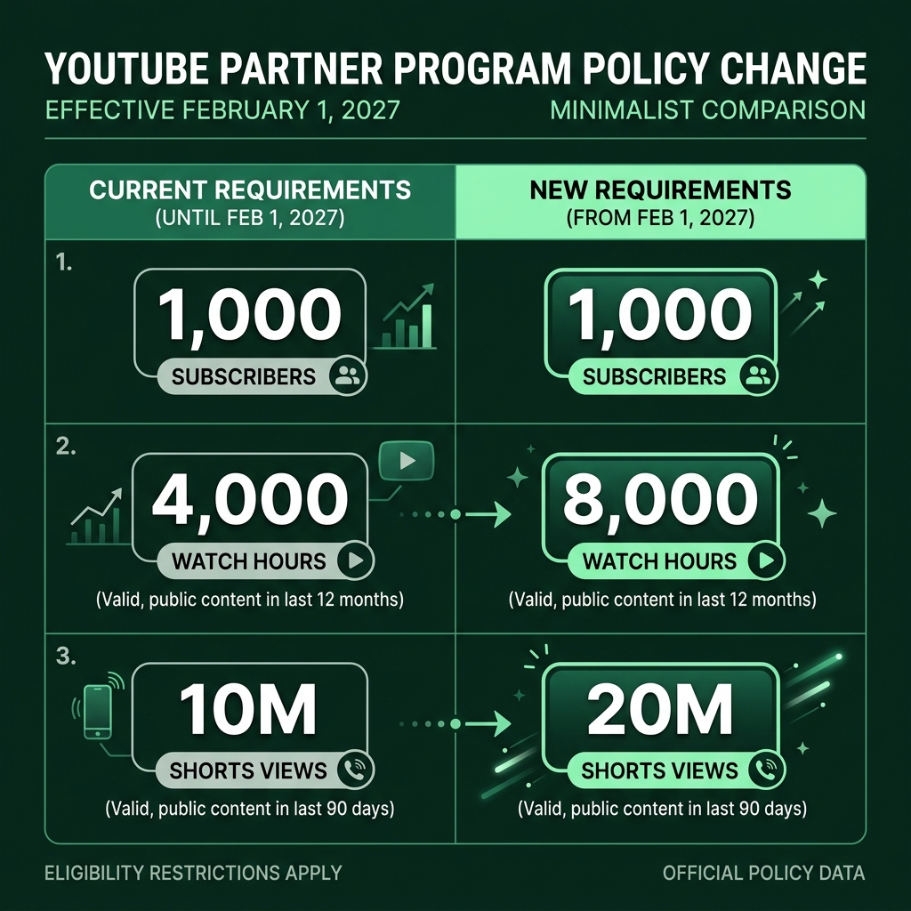 YouTube 8,000 Watch Hours Policy: What Changed, Who Is Affected, and How to Qualify