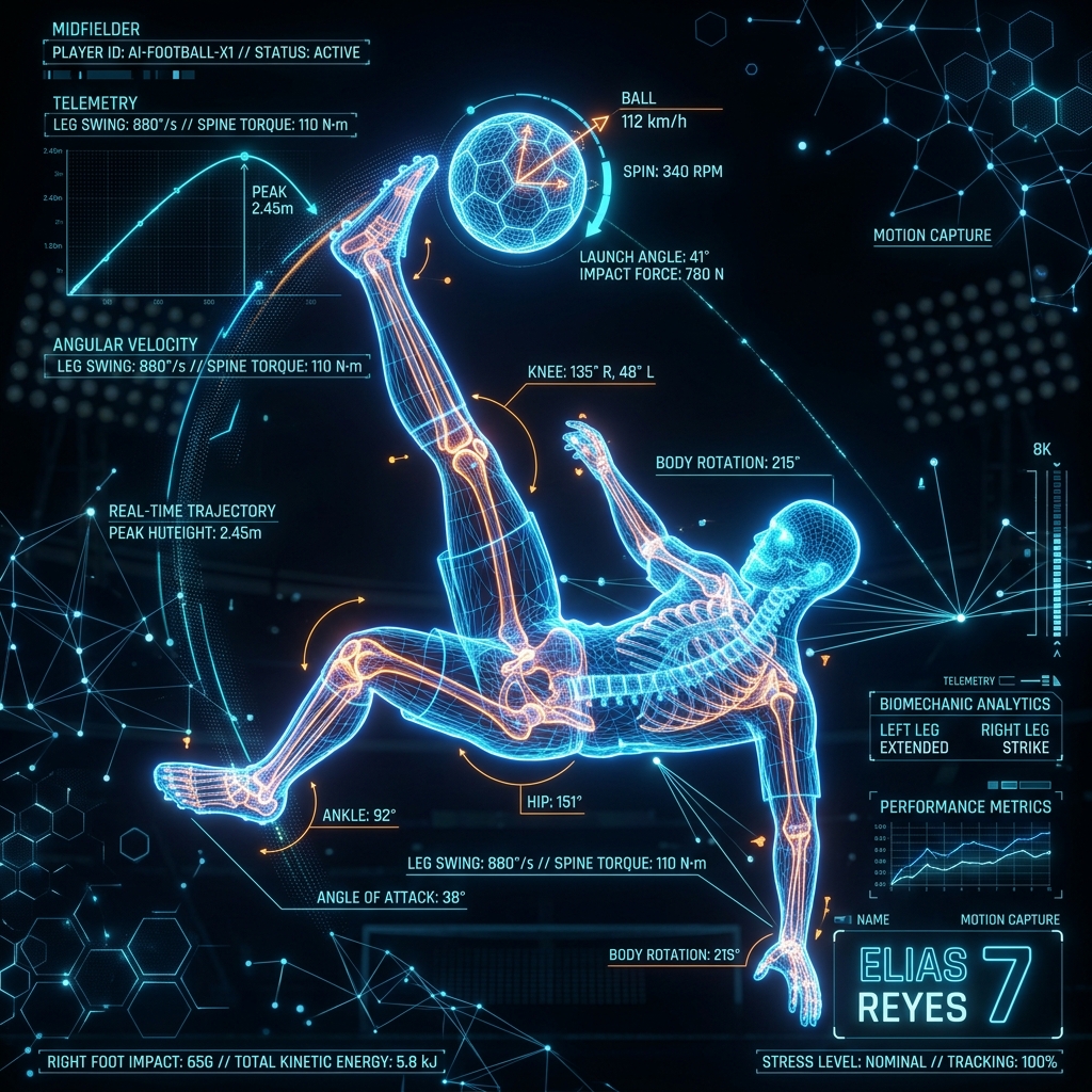 3D Skeletal Wireframe Telemetry Overlay